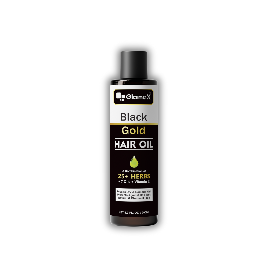 Black Gold Hair Oil With 25+ Herbs , 10 Premium Oils And Vitamin E