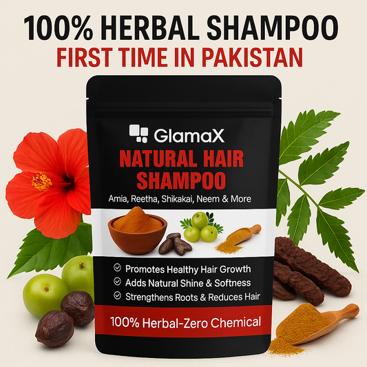 Natural Hair Shampoo in Pakistan | Glamax Beauty – 100% Herbal Shampoo - Sulphate Free Shampoo - Zero Chemical Shampoo