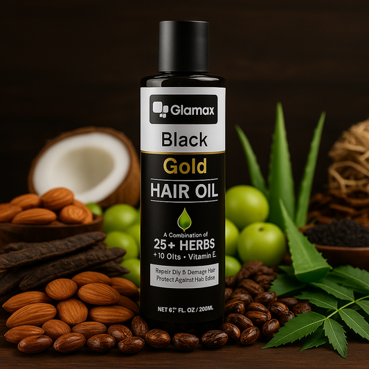 Black Gold Hair Oil With  25+ Herbs , 10 Premium Oils And Vitamin E