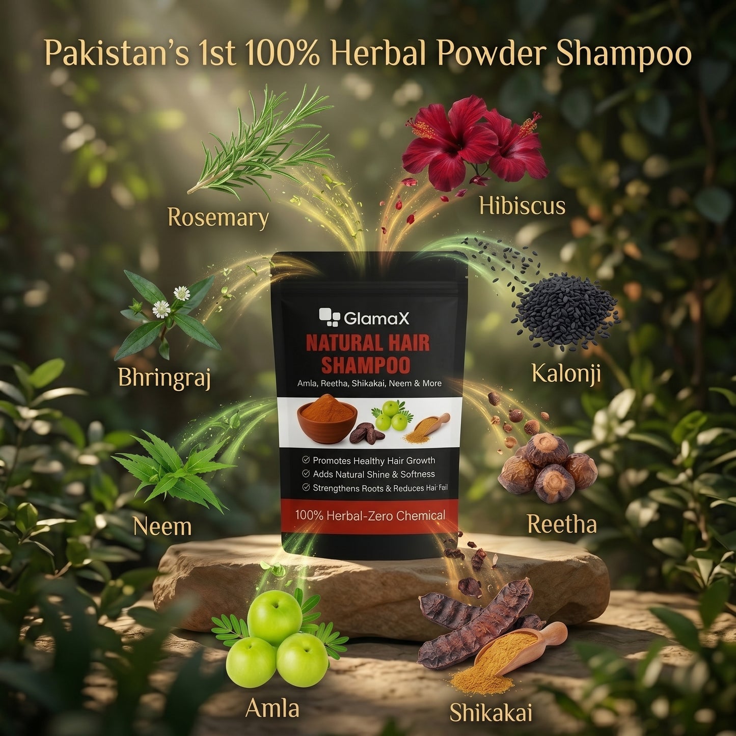 Natural Hair Shampoo –  Best For Hairfall, Dandruff & Dull Hair - Only Natural Zero Chemical Shampoo